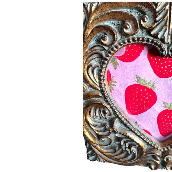 Roma Downey for Home Interiors Gold Metallic Ornate Frame w Glass & Art 6.75" sq - Picture 9 of 16